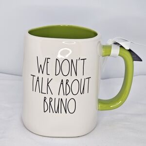 Green and White Ceramic Mug
